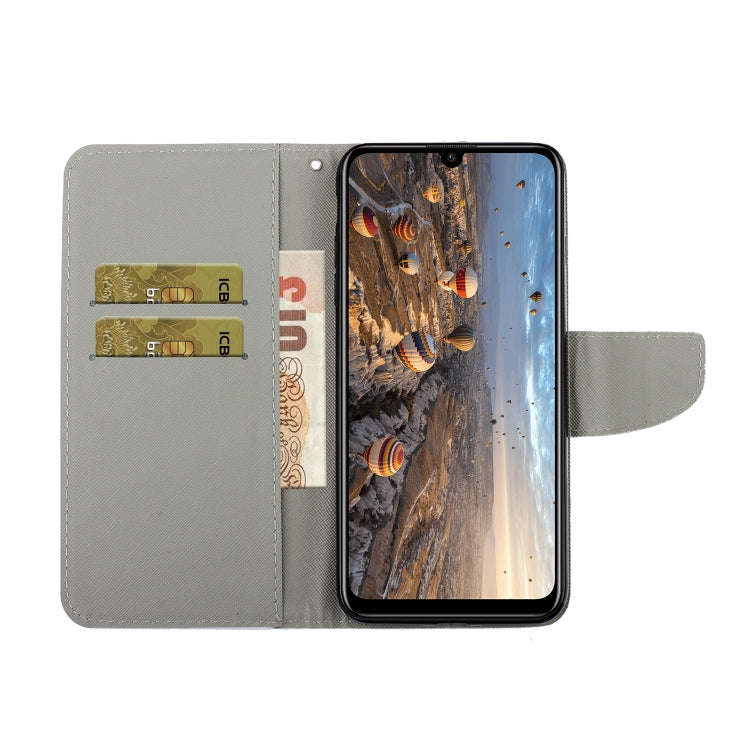 For Huawei P Smart(2020) Coloured Drawing Pattern Horizontal Flip PU Leather Case with Holder & C...