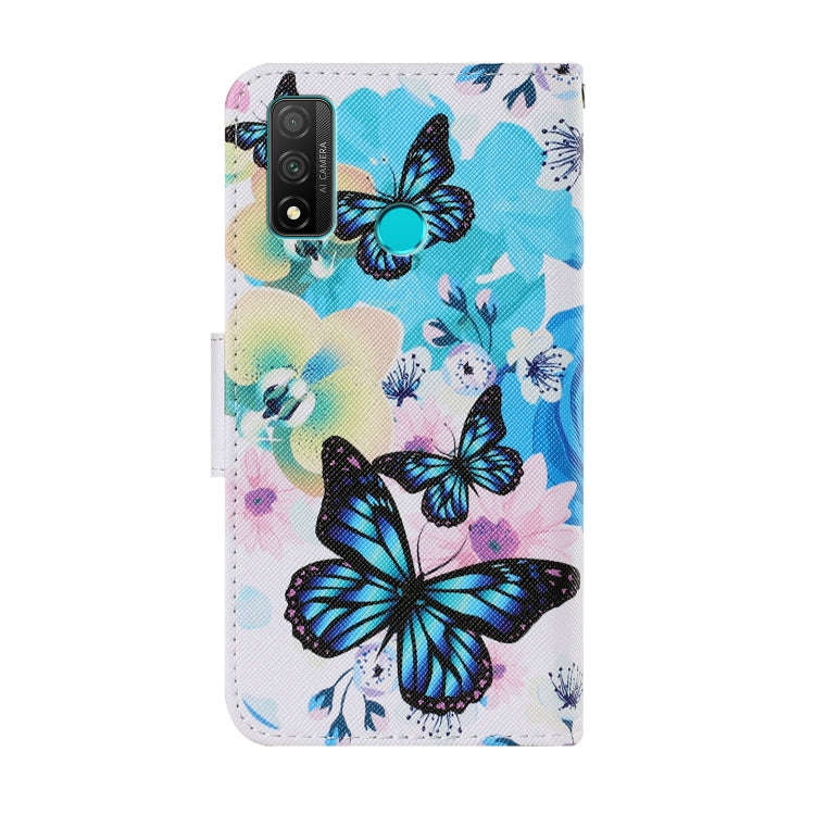 For Huawei P Smart(2020) Coloured Drawing Pattern Horizontal Flip PU Leather Case with Holder & C...
