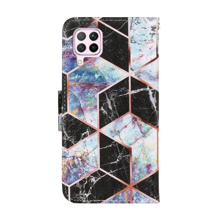 For Huawei P40 Lite Coloured Drawing Pattern Horizontal Flip PU Leather Case with Holder & Card S...