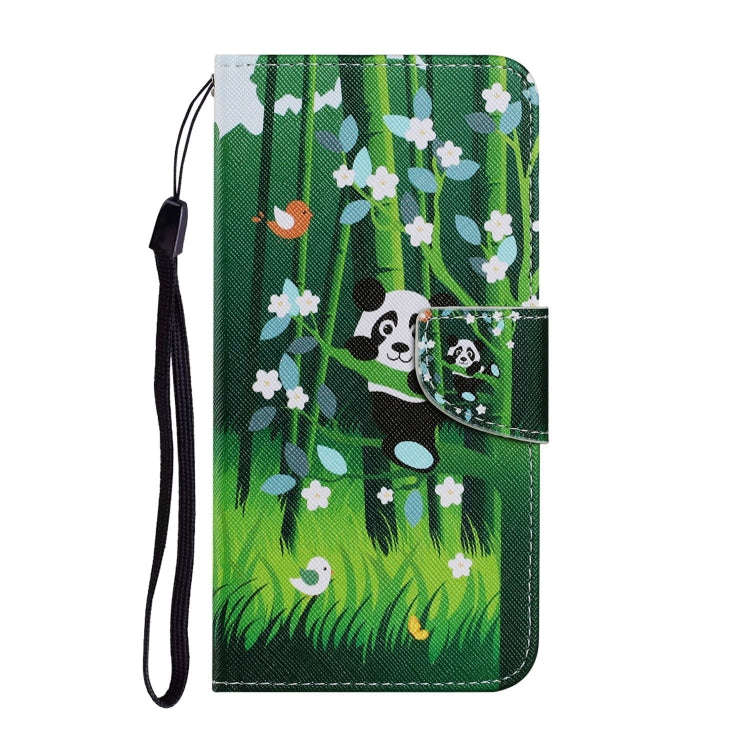 For Huawei P40 Lite Coloured Drawing Pattern Horizontal Flip PU Leather Case with Holder & Card S...