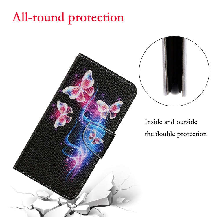 For Huawei P40 Lite Coloured Drawing Pattern Horizontal Flip PU Leather Case with Holder & Card S...