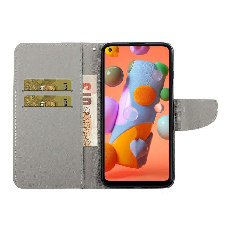 For Huawei P40 Lite E / Y7P Coloured Drawing Pattern Horizontal Flip PU Leather Case with Holder ...
