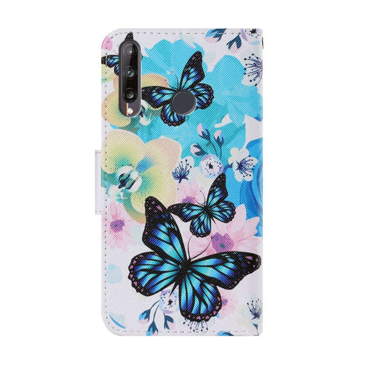For Huawei P40 Lite E / Y7P Coloured Drawing Pattern Horizontal Flip PU Leather Case with Holder ...