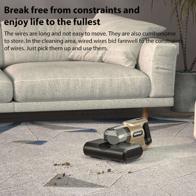 14000Pa 2 in 1 Household Handheld Wireless Mite Remover UV Sterilization Vacuum Cleaner(Gold)