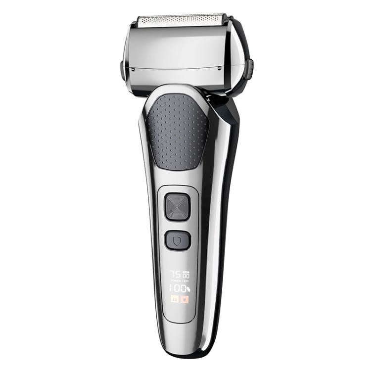 Full Body Washable LED Digital Display Reciprocating Electric Shaver(Gun Fight Black + 1 Set of B...