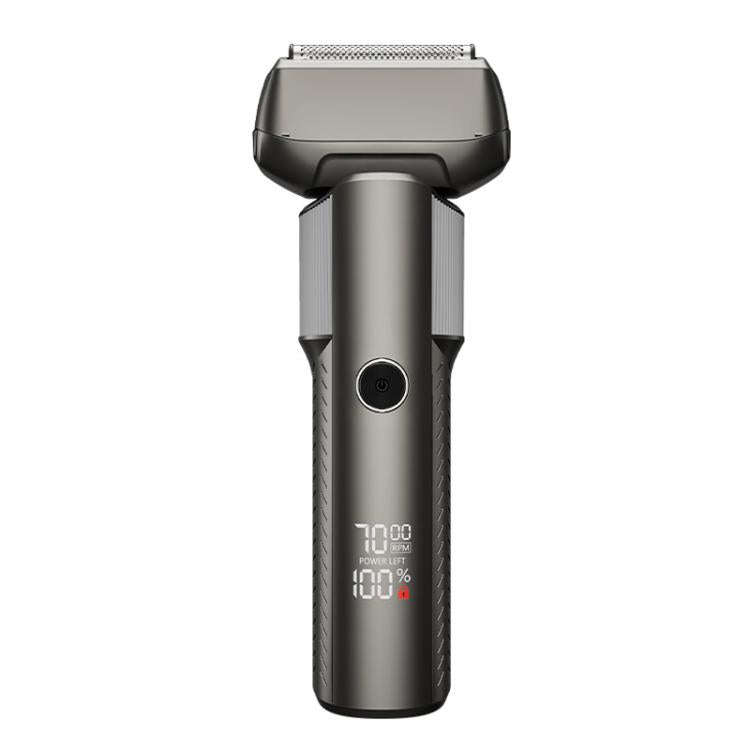 Five-blade Full Body Washable LED Digital Display Reciprocating Electric Shaver(Grey)