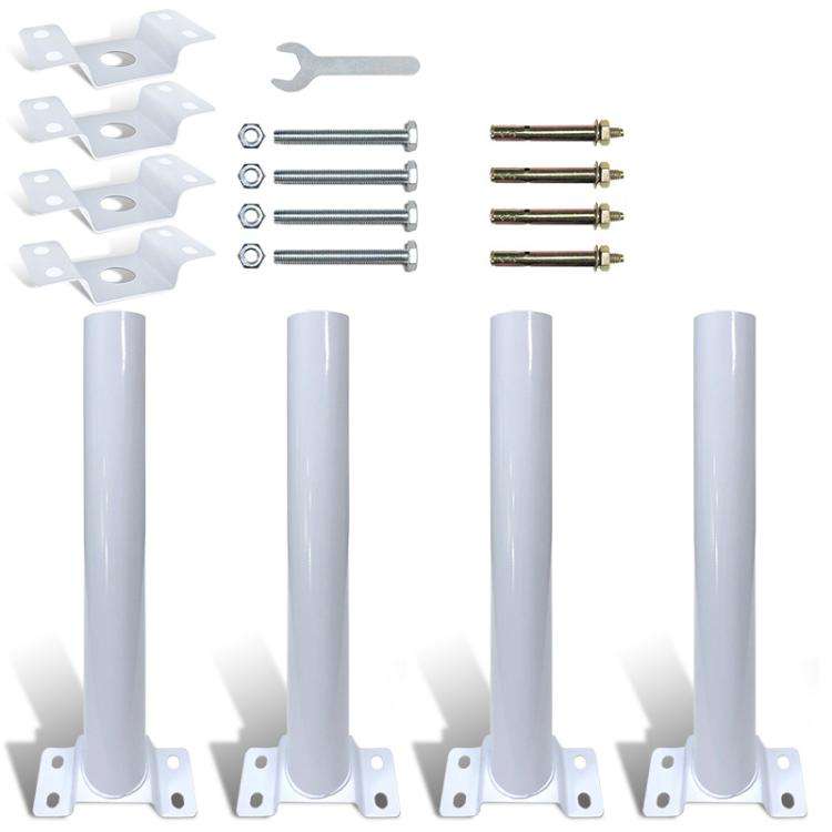 4 Sets 48mm Pipe Diameter Solar Street Light Bracket Mounting Arm, Length: 40cm(White)