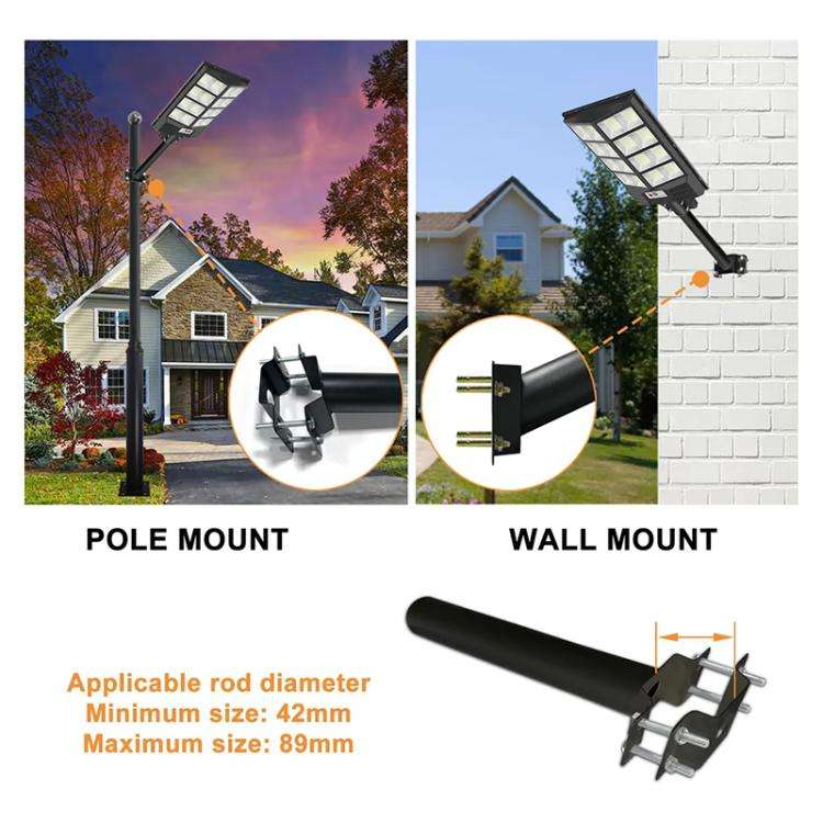 4 Sets 58mm Pipe Diameter Solar Street Light Bracket Mounting Arm, Length: 40cm(Black)