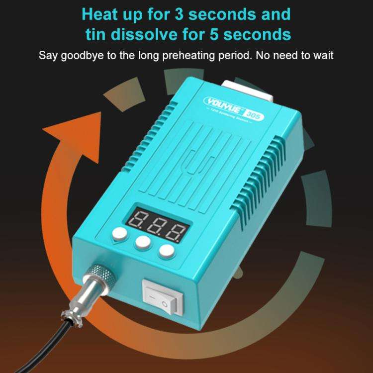 Uyue 8858 Portable Hot Air Gun BGA Desoldering Rework Station, Plug:US Plug