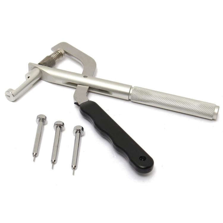 Handheld Metal Watch Band Removal Pliers Watch Pin Remover Watch Repair Tools(Black Silver)