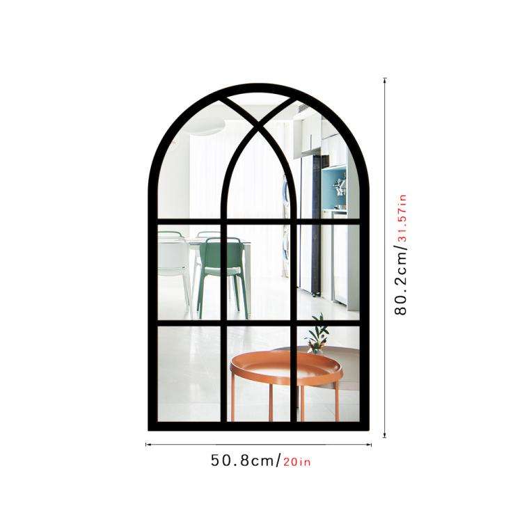 Wood Acrylic Imitation Window Self-adhesive Decorative Mirror, Model:MZ421A-Size L