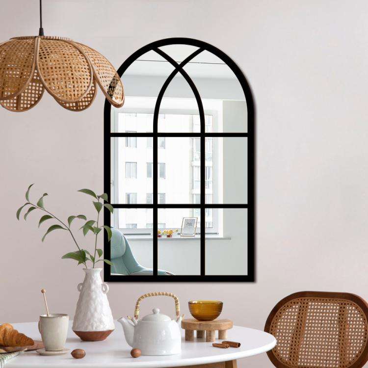 Wood Acrylic Imitation Window Self-adhesive Decorative Mirror, Model:MZ421A-Size L