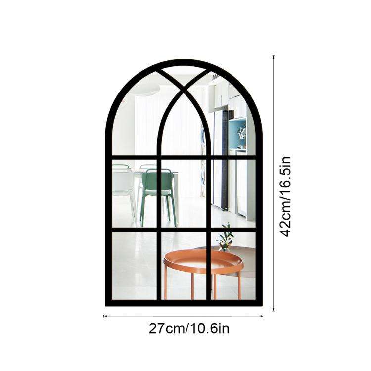 Wood Acrylic Imitation Window Self-adhesive Decorative Mirror, Model:MZ421B-Size S