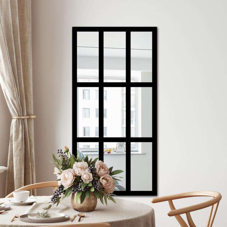 Wood Acrylic Imitation Window Self-adhesive Decorative Mirror, Model:MZ426B-Size L
