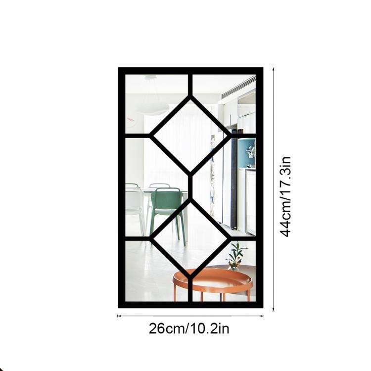 Wood Acrylic Imitation Window Self-adhesive Decorative Mirror, Model:MZ427A-Size S