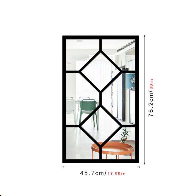 Wood Acrylic Imitation Window Self-adhesive Decorative Mirror, Model:MZ427A-Size L