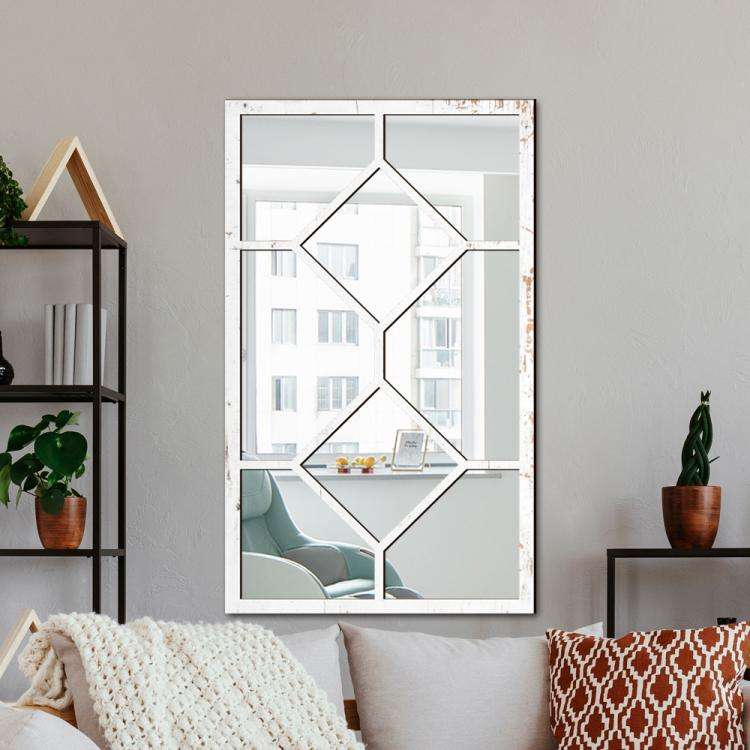 Wood Acrylic Imitation Window Self-adhesive Decorative Mirror, Model:MZ427A-Size L