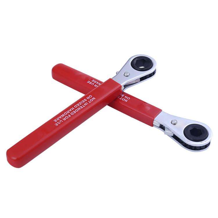 5/16 inch Battery Terminal Hexagon Ratchet Wrench Battery Side Terminal Wrench Tool(Red)