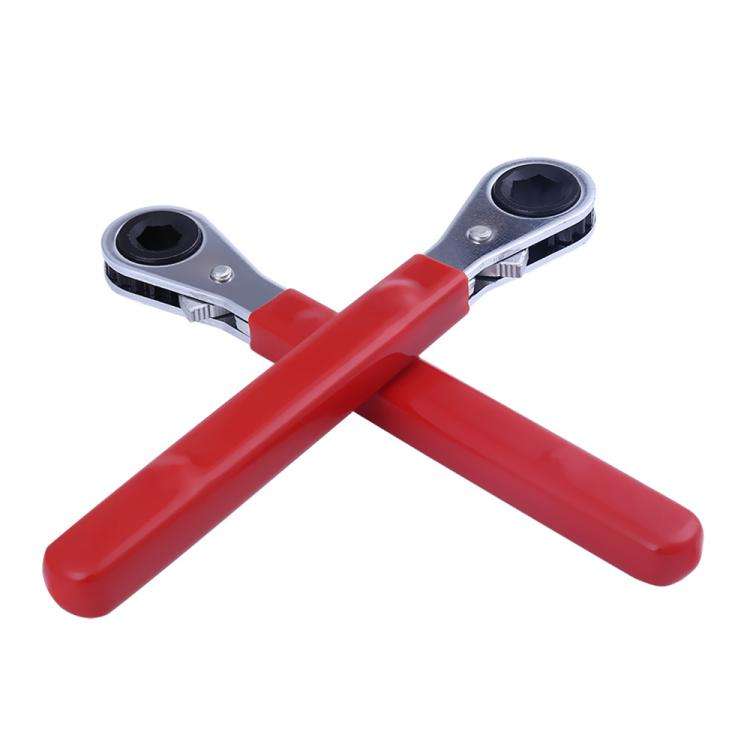5/16 inch Battery Terminal Hexagon Ratchet Wrench Battery Side Terminal Wrench Tool(Red)