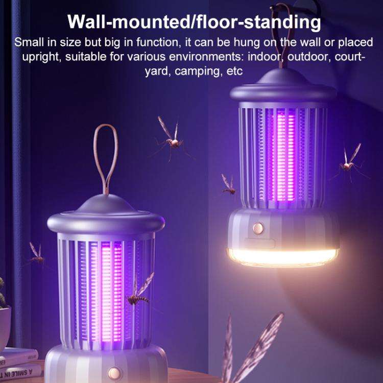 Rechargeable Portable Light Trapping Electric Mosquito Killer Lamp(Grey)