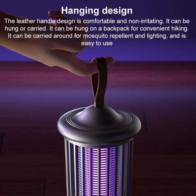 Rechargeable Portable Light Trapping Electric Mosquito Killer Lamp(Grey)