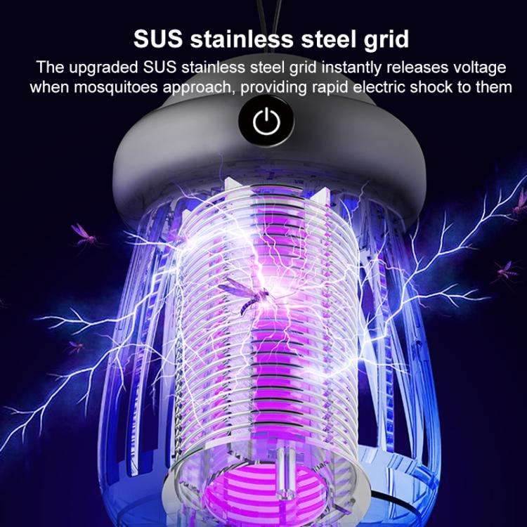 Jellyfish Portable UV Light Trapping Electric Mosquito Killer Lamp, Model:Rechargeable(White)