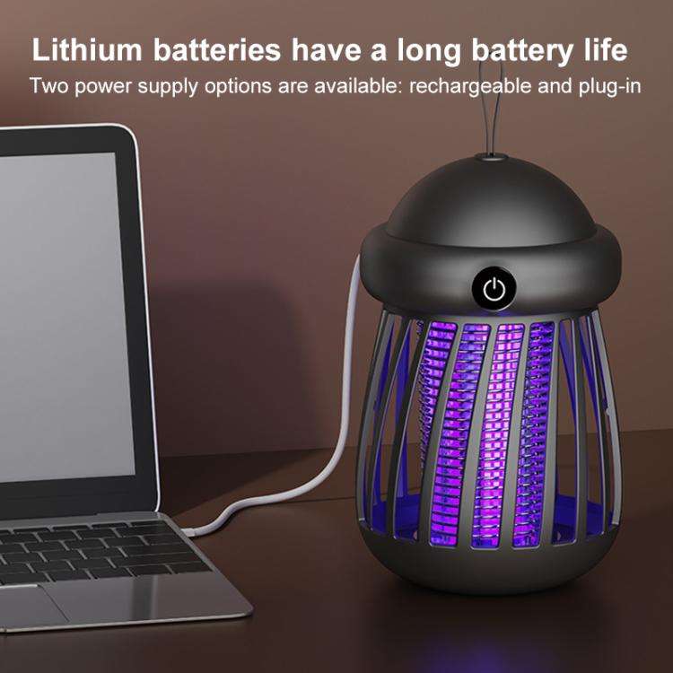 Jellyfish Portable UV Light Trapping Electric Mosquito Killer Lamp, Model:Rechargeable(White)