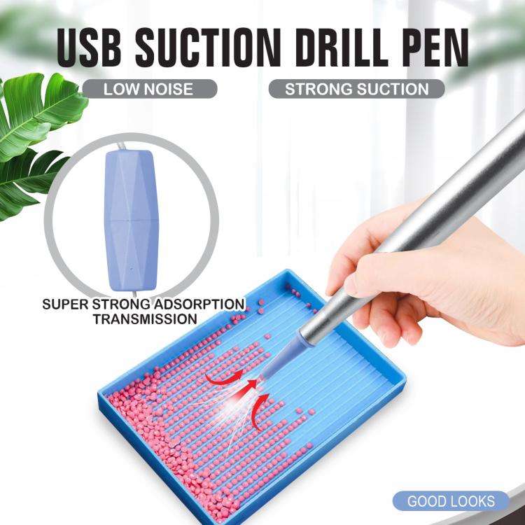USB Interface Electric Drill Pen DIY Drill Tool(Blue)