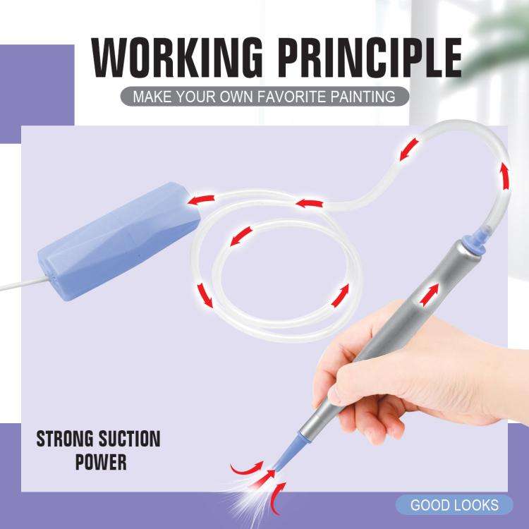 USB Interface Electric Drill Pen DIY Drill Tool(Blue)