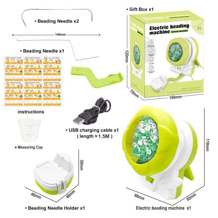 USB Interface Manual DIY Automatic Beading Machine(Green)