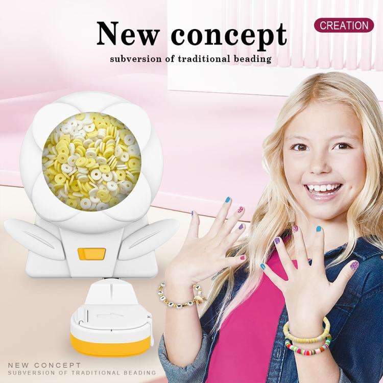 USB Interface Manual DIY Automatic Beading Machine(Pink)
