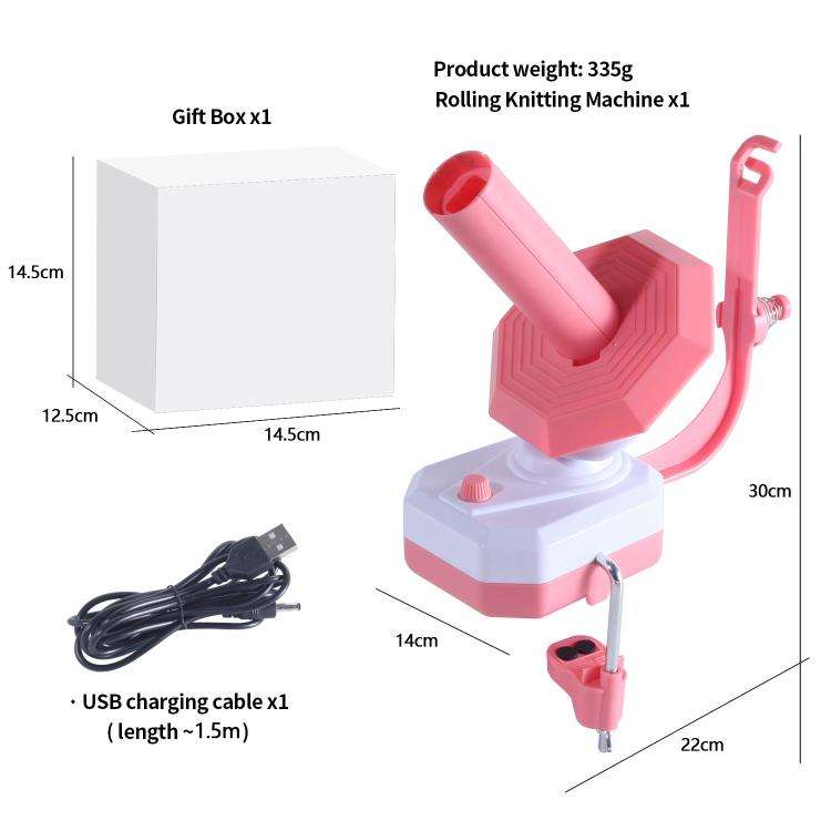 USB Interface Electric Wool Knitting Winder(Pink)