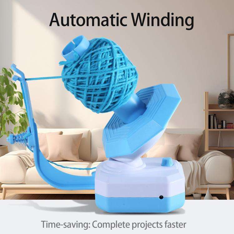 USB Interface Electric Wool Knitting Winder(Blue)