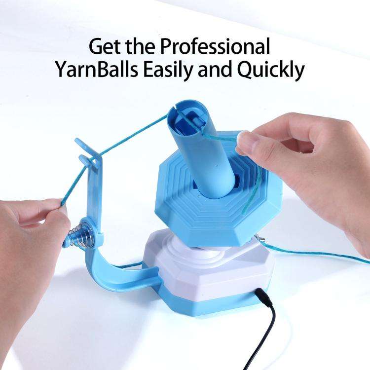 USB Interface Electric Wool Knitting Winder(Blue)