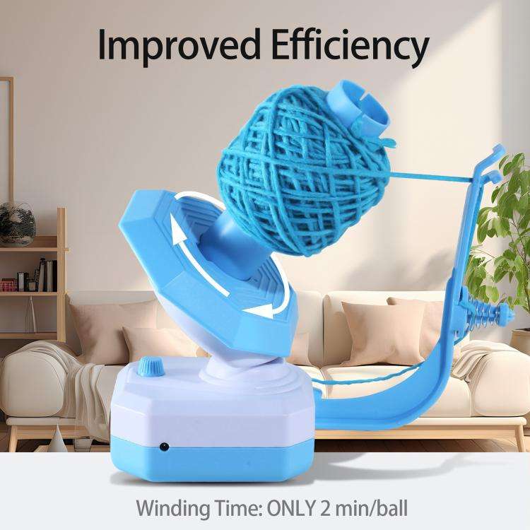 USB Interface Electric Wool Knitting Winder(Blue)