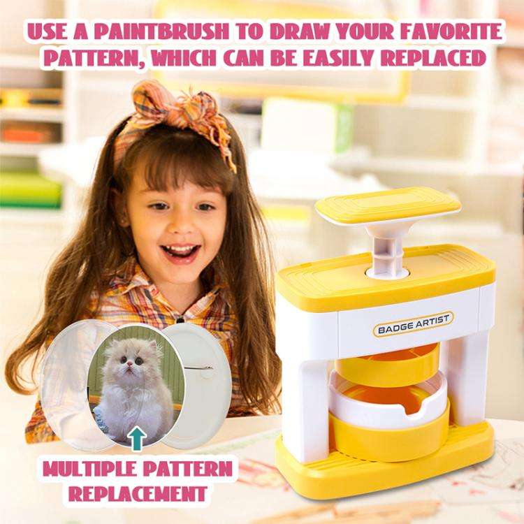 DIY Tinplate Badge Pressing Machine(Yellow)