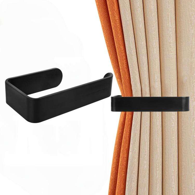 YX170 Acrylic Punch-Free Curtain Buckle(Black)