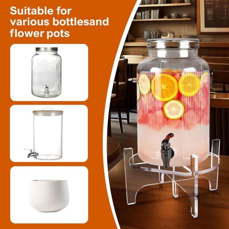 YX171 Acrylic Drink Dispenser Beverage Holder Cakes Stand, Size:22x22x12cm(Transparent)