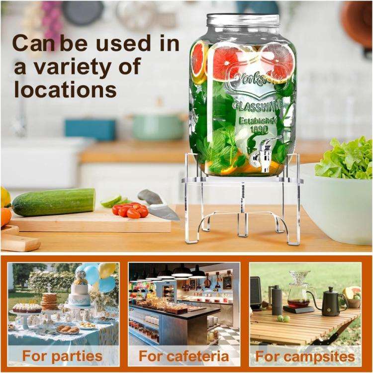 YX171 Acrylic Drink Dispenser Beverage Holder Cakes Stand, Size:19x19x8cm(Transparent)