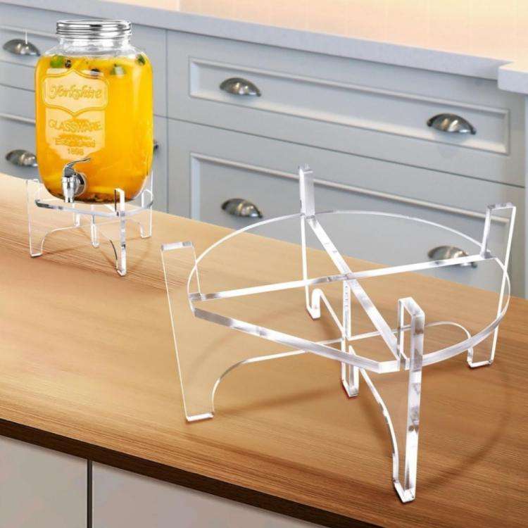 YX171 Acrylic Drink Dispenser Beverage Holder Cakes Stand, Size:19x19x8cm(Transparent)