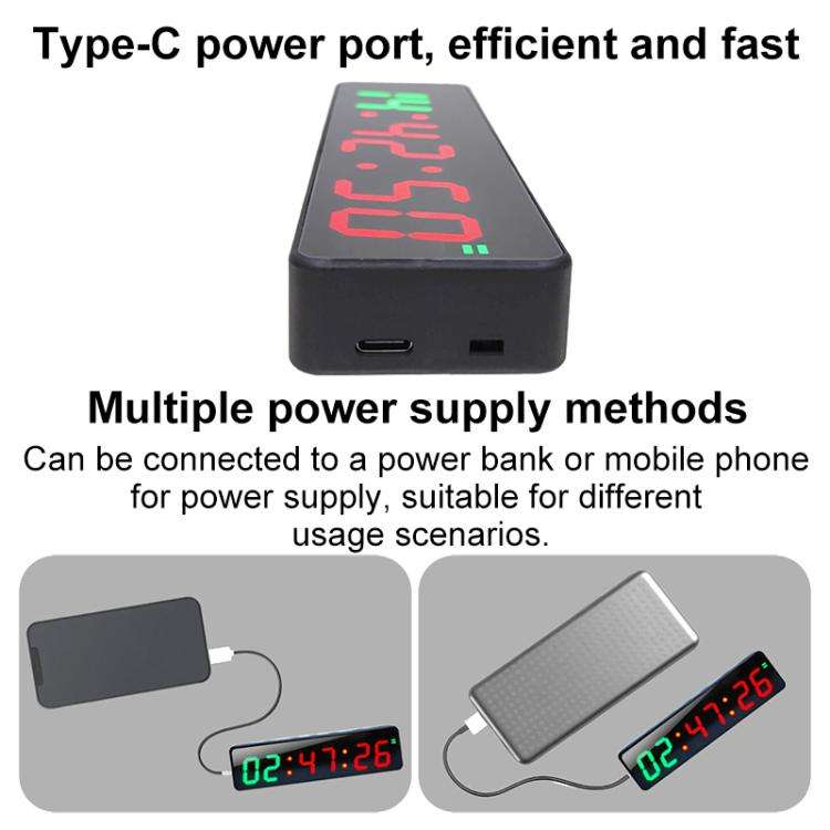 KYX--0010 Portable Magnetic Digital Display Timer Sports Group Countdown Timer(Black)