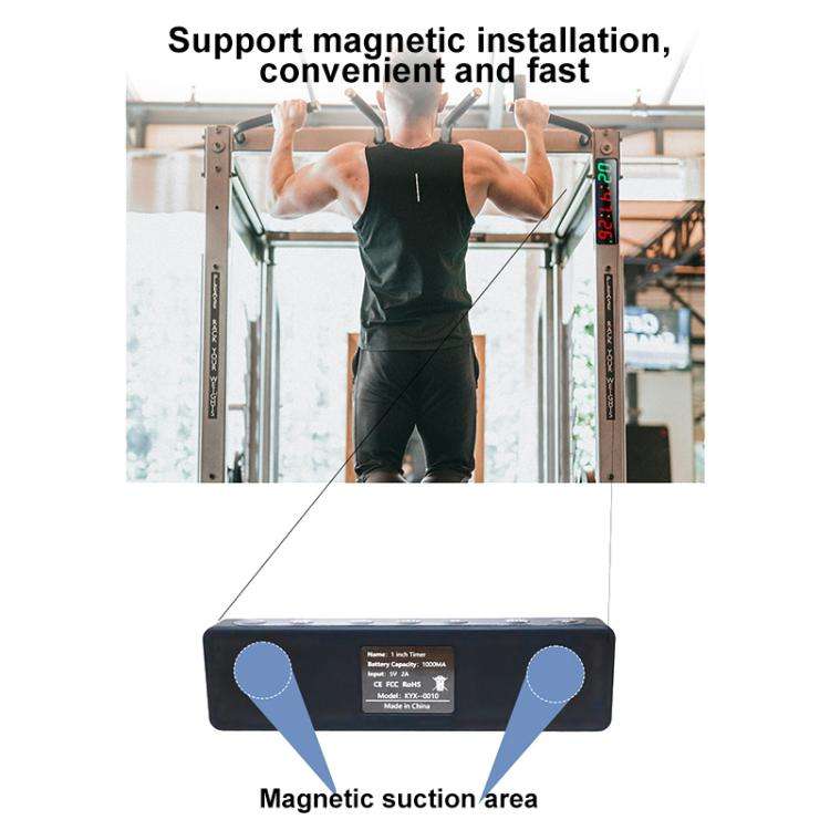 KYX--0010 Portable Magnetic Digital Display Timer Sports Group Countdown Timer(Black)
