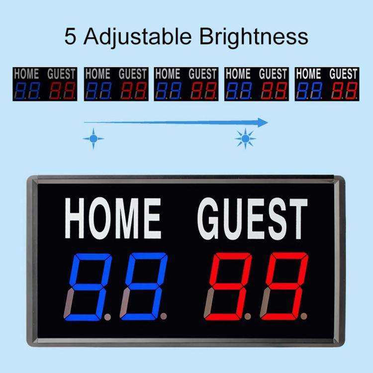 KYX--0014 LED Portable Electronic Scoreboard Remote Control Sports Game Score Record, Plug:EU Plu...
