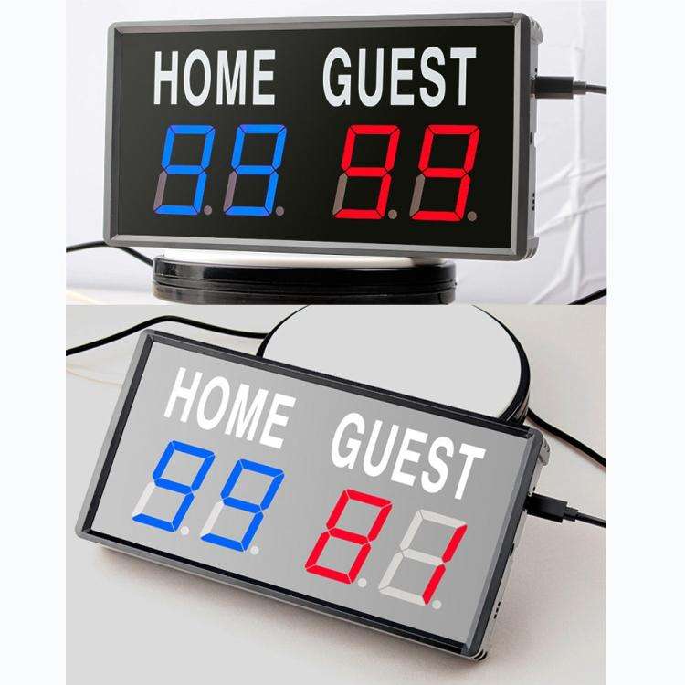 KYX--0014 LED Portable Electronic Scoreboard Remote Control Sports Game Score Record, Plug:EU Plu...