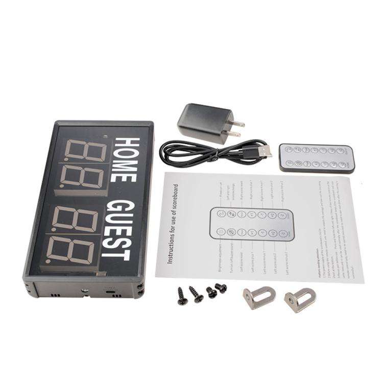 KYX--0014 LED Portable Electronic Scoreboard Remote Control Sports Game Score Record, Plug:EU Plu...