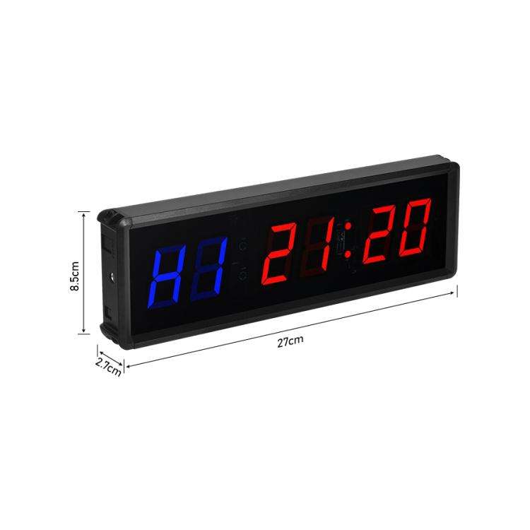 KYX--0015 1.5 inch 6-digit Cycle Interval Fitness Exercise Multi-function Timer, Plug:AU Plug(Black)