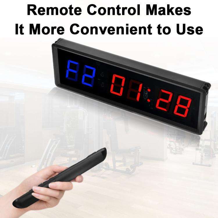 KYX--0015 1.5 inch 6-digit Cycle Interval Fitness Exercise Multi-function Timer, Plug:EU Plug(Black)