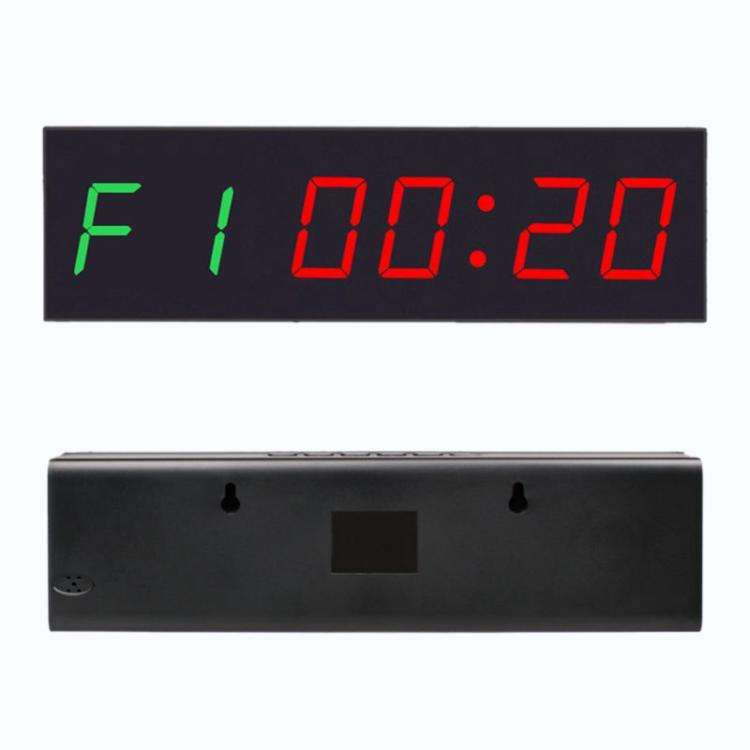 KYX--0018 Plastic Shell 1.8 inch 6-digit LED Sports Fitness Multi-function Timer, Plug:AU Plug(Bl...