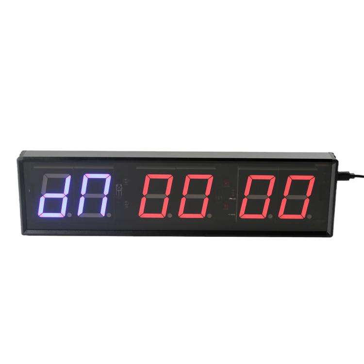 KYX--0018 Aluminum Alloy Shell 1.8 inch 6-digit LED Sports Fitness Multi-function Timer, Plug:US ...