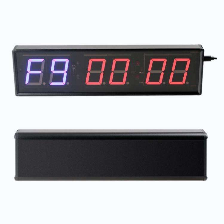KYX--0018 Aluminum Alloy Shell 1.8 inch 6-digit LED Sports Fitness Multi-function Timer, Plug:US ...